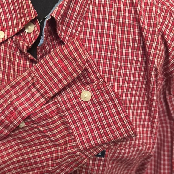 Red Plaid Chaps Button Up - Picture 3 of 6